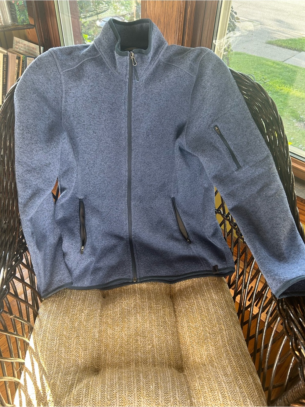 Woman’s LLBean feathered look warm up fleece